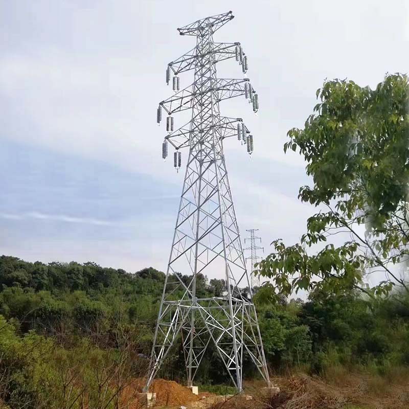 হট-ডিপ গ্যালভানাইজড পাওয়ার স্টিল পাইপ টাওয়ার